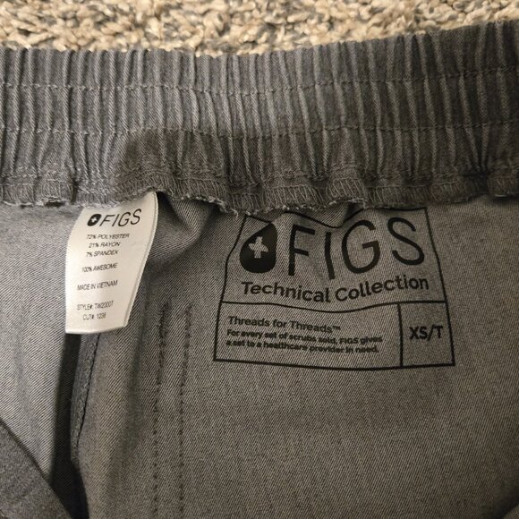 Figs High Waisted Yola Skinny Scrub Pants Graphite XS Tall - Picture 3 of 5